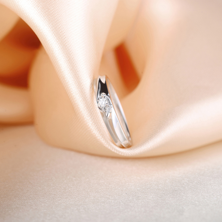 金兰首饰钻戒w000005 18k金钻石戒指净度si定制款