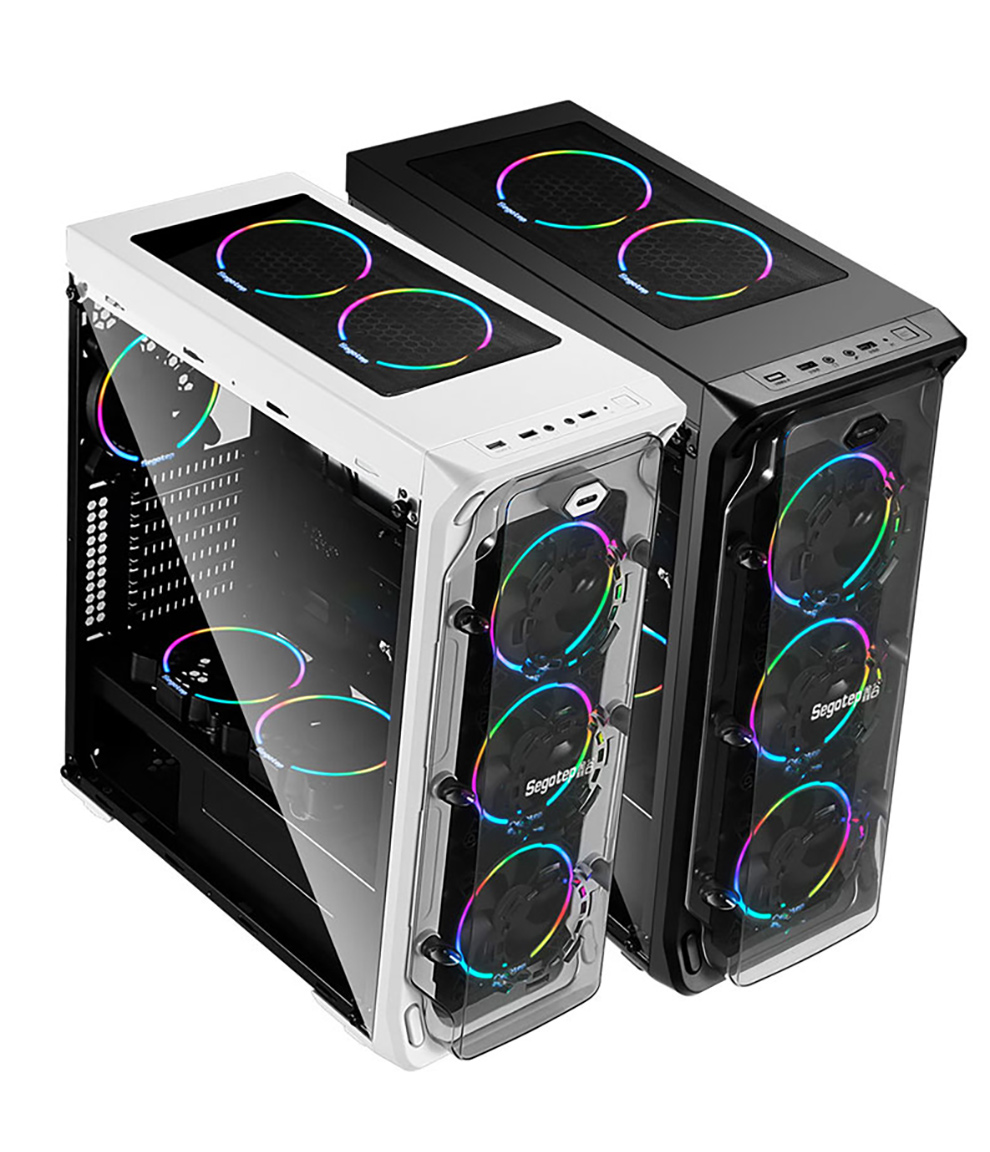 鑫谷segotep拉克斯lux全侧透重装版电脑机箱透明侧板atx大板位顶部240