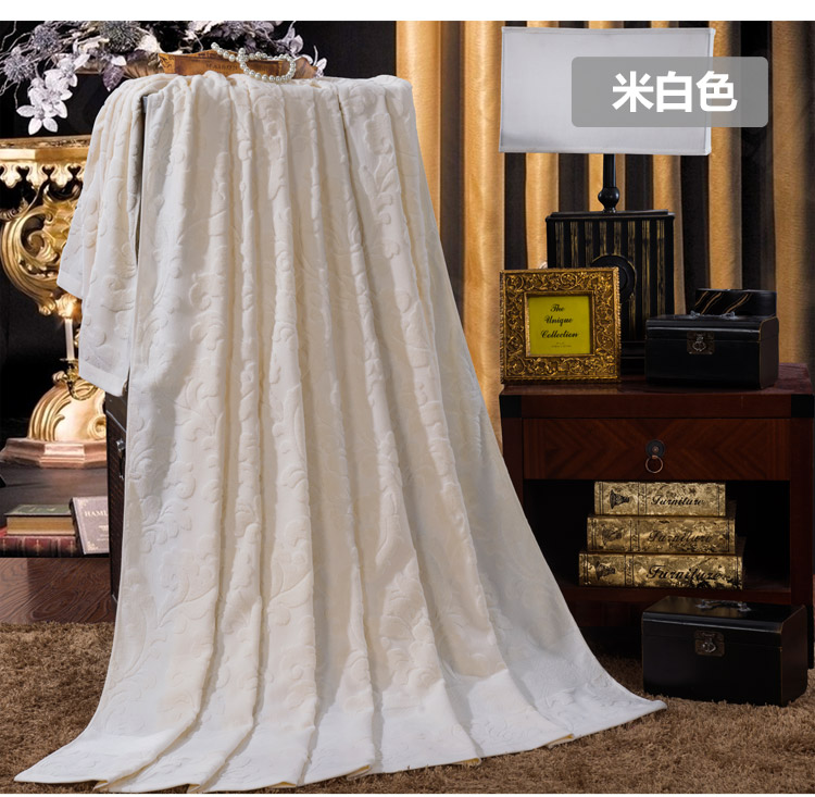 菲洛·丽舍 纯棉提花毛巾被 欧典风尚蓝色 200*230