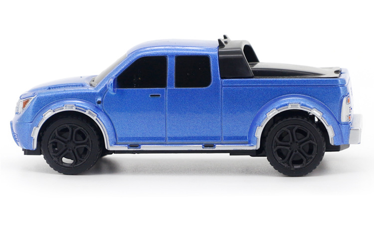 遥控车 光头强同款车 四通1:28皮卡仿真轿车 汽车模型 浅蓝色