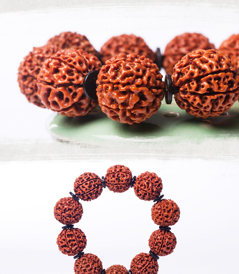 红皮大金刚菩提子手串佛珠散珠高密红肉六瓣七瓣八瓣 精选高密红肉八