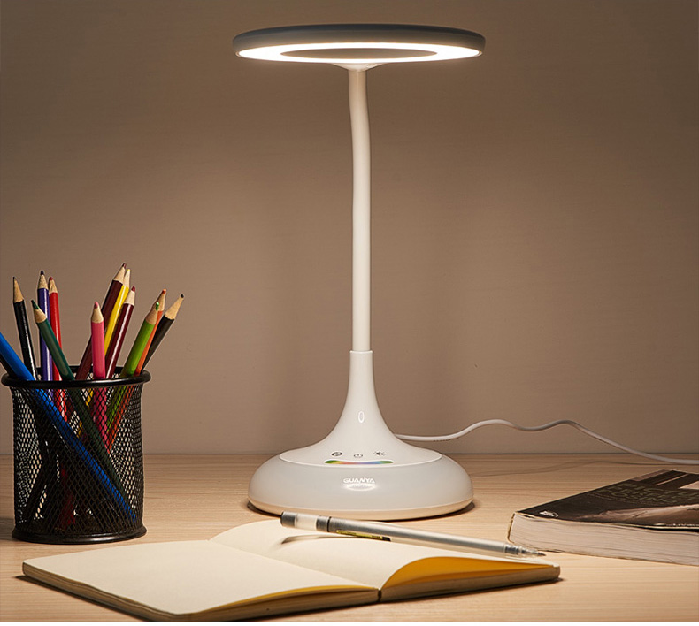 冠雅led小台灯直流护眼灯书桌学生卧室学习阅读创意儿童卡通台灯自带