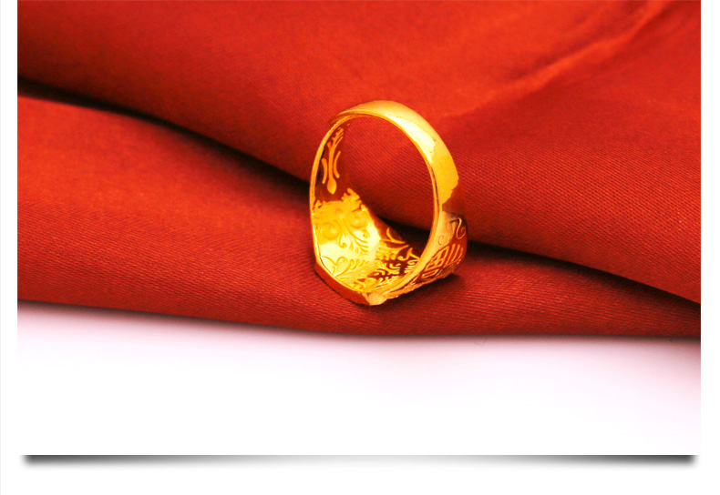 402/克璀百年珠宝 黄金戒指男款 999足金寿字黄金戒指 男 活口男士显