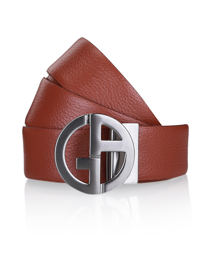 阿玛尼armani男士皮带棕红色牛皮ygmd16 yh203 86480 110