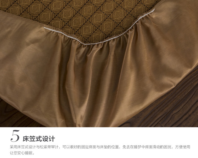 
                                        晶丽莱H 床笠款仿藤凉席加厚空调席可折叠席子二三件套1.5/1.8米XMS 床笠款传奇 1.2m床                