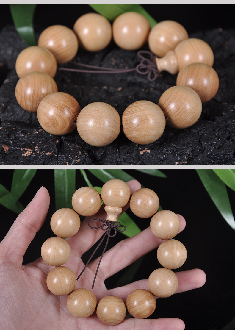 黄杨木湖北黄杨小叶黄杨佛珠手串 精品小孔手串2.0 0.8 108颗男女手链