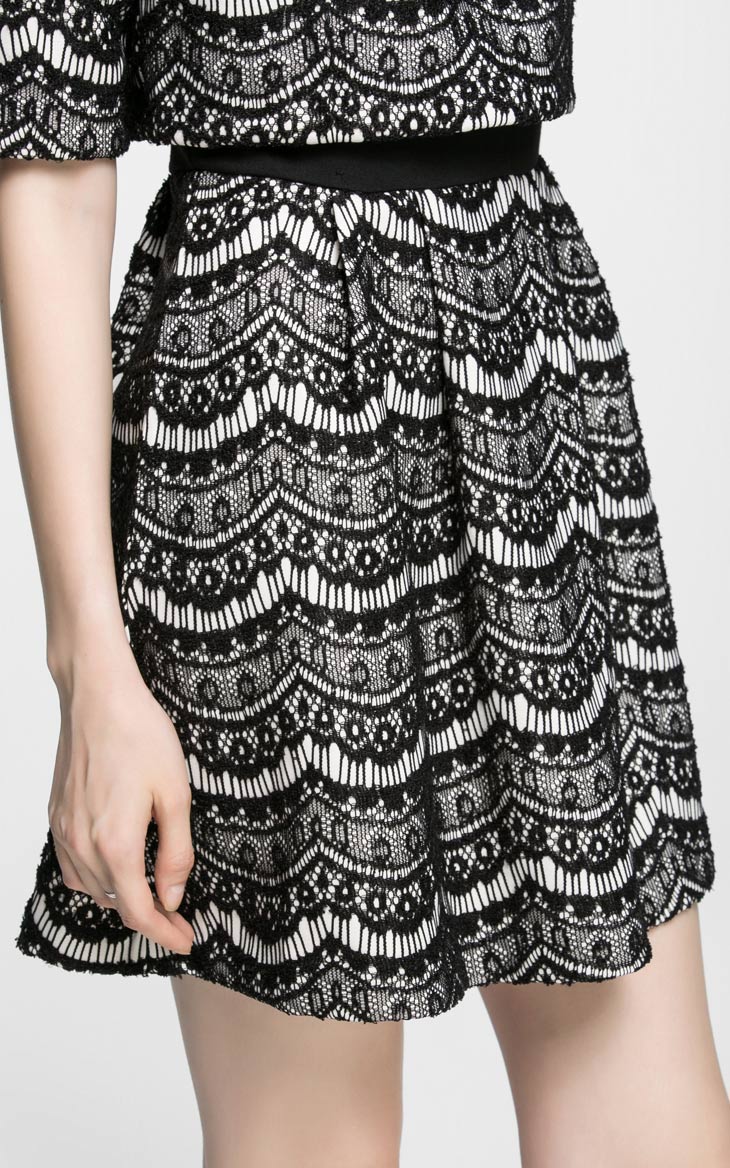 vero moda时尚蕾丝织花设计a型裙摆连衣裙|315361001 010黑 175/92a