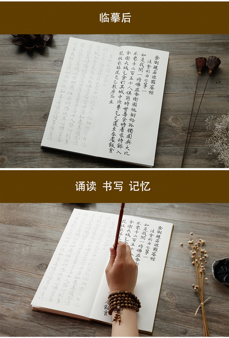 赵孟頫楷书《金刚经》临摹册页小楷毛笔软笔书法描摹抄经字帖经书心经