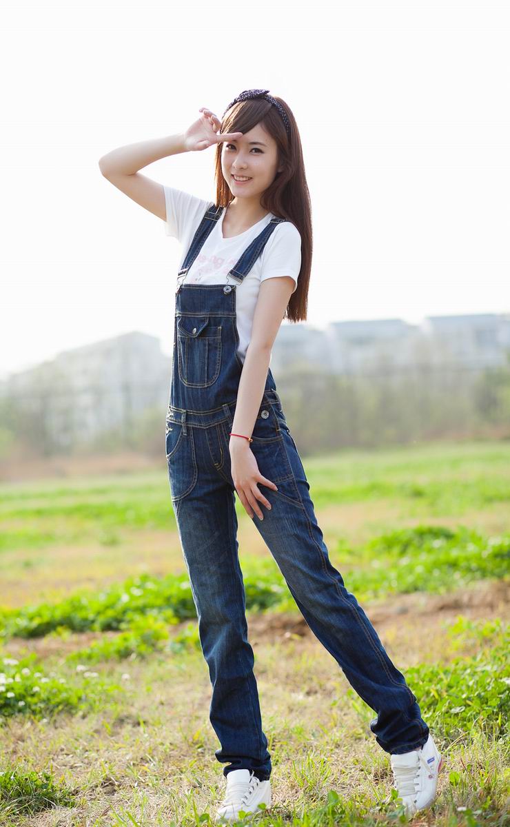 摩登蝶兒 牛仔背带裤女2015秋韩版潮新款宽松大码女装休闲背带长裤连体裤连衣裤潮 图片色 M