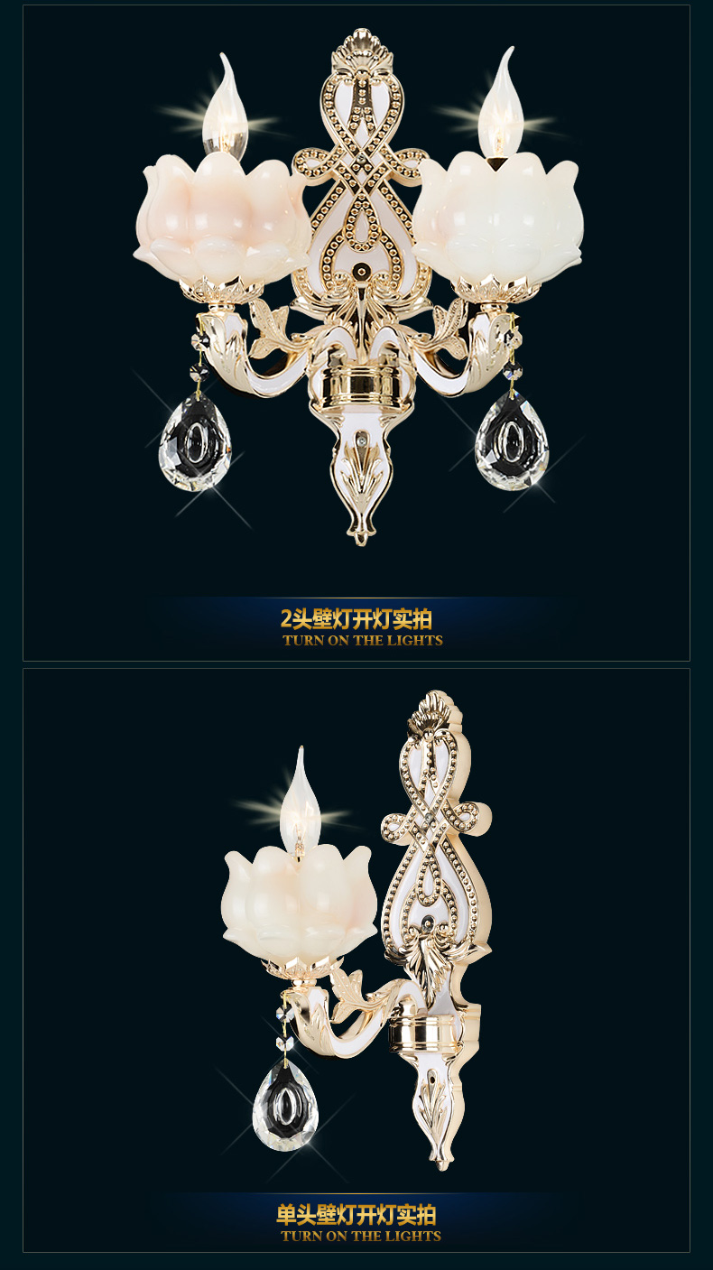 耀力欧式水晶吊灯客厅灯现代简欧蜡烛水晶灯酒店别墅吊灯灯具灯饰 单头配出口级水晶 白光灯泡