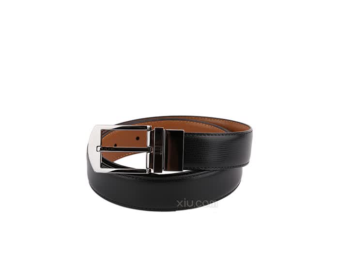 alfred dunhill 登喜路 2015秋冬男士经典牛皮休闲腰带 黑色 f