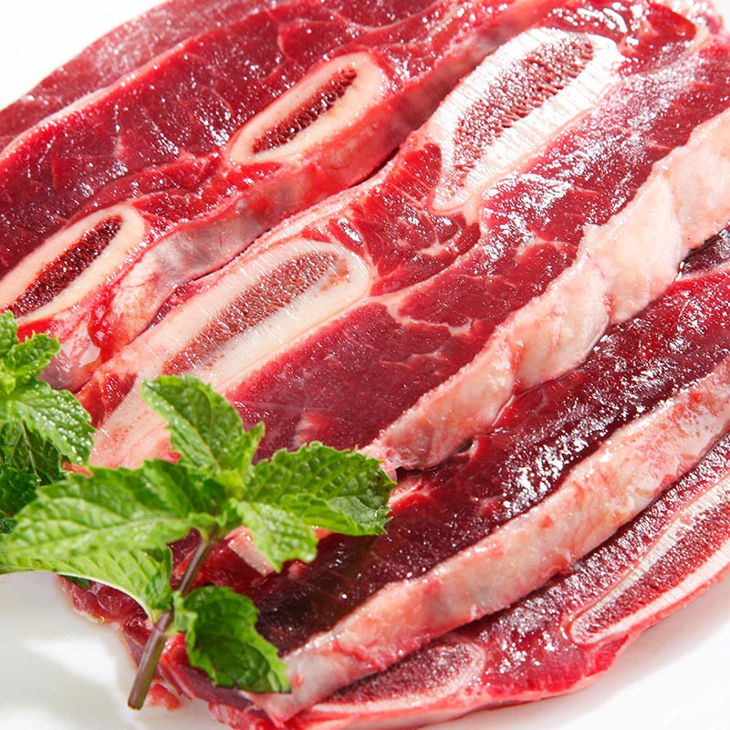新鲜牛排骨 牛肋骨牛仔骨黄牛排牛肉 2斤装_ 3折现价120元