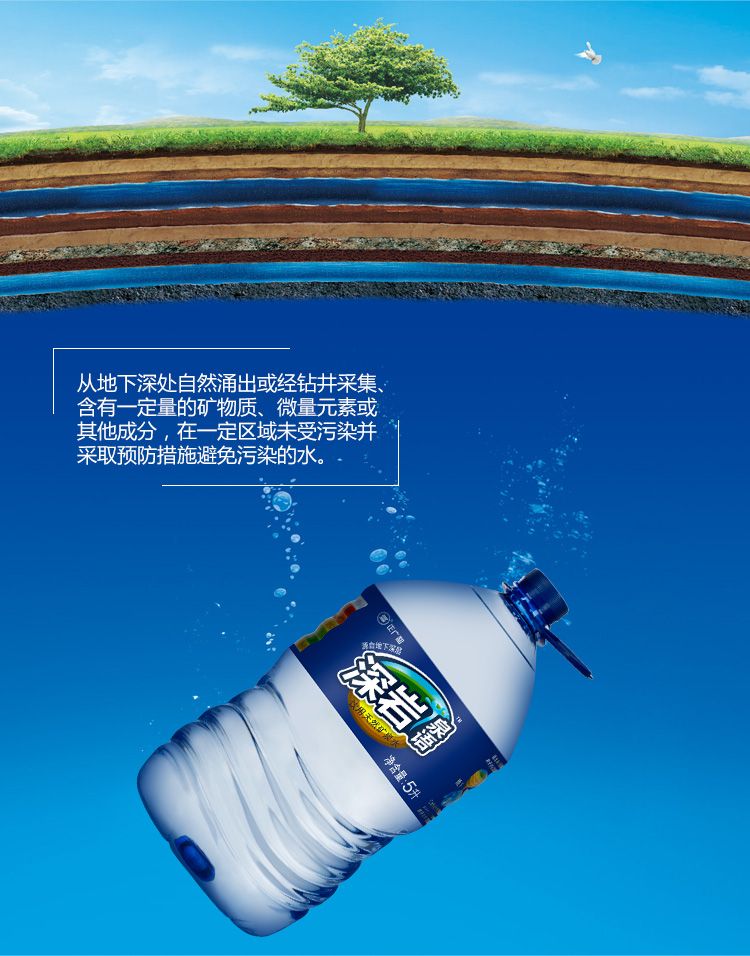 正广和天然饮用水深岩矿泉水350ml24瓶整箱