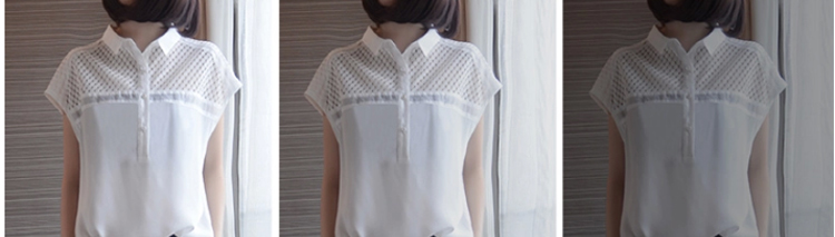 衣泊婉2015春装荷叶边立领雪纺衫女长袖衬衫 女 春6325 白色     XXL