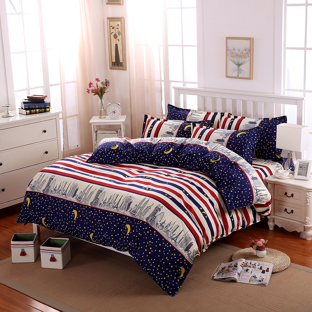 倍加亲家纺 学生床上品四件套宿舍四件套床单被套四件套配纯棉全棉被