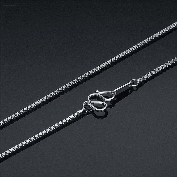 诗华珠宝 pt950纯铂金时尚百搭白金项链女款-音乐盒子链 约4.