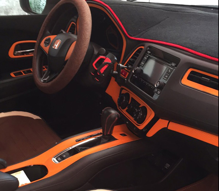 本田xrv内饰改装贴膜 缤智xrv内饰改装中控档位贴纸 全套贴纸成型贴