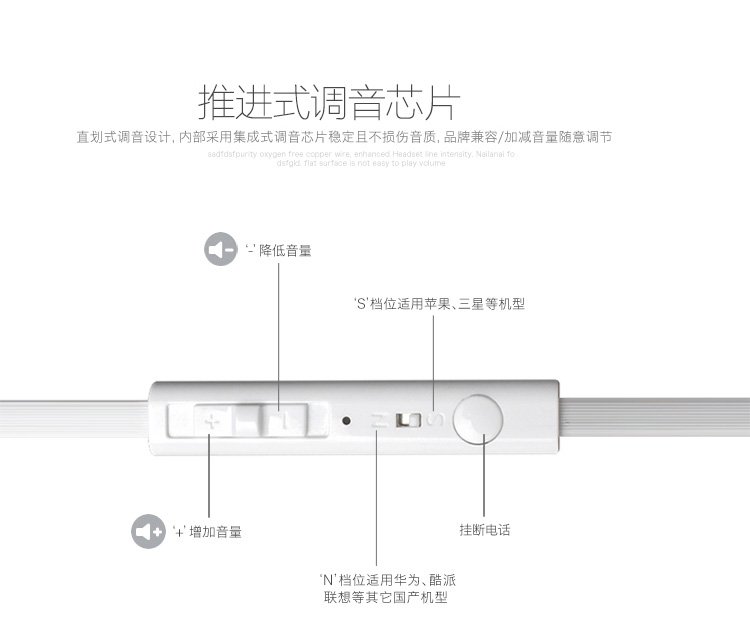 
                                        桐之音TZY E112手机耳机 入耳式 线控 HIFI 立体声 兼容3.5mm音频设备 白色                