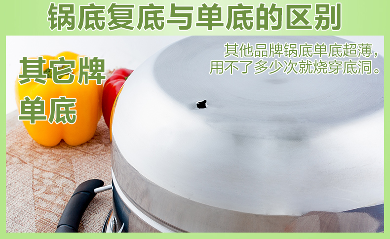 
                                                            小熊 高效节能锅不锈钢蒸锅加厚节能锅蒸蓖蒸笼煲汤锅蒸格蒸屉蒸汽锅炖锅适用电磁炉煤气炉 加厚26厘米二层蒸锅                