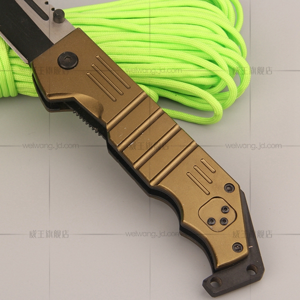 小折刀户外野外折叠刀 铝柄 数控水磨 潜水战术防身求生刀 新版-ak47