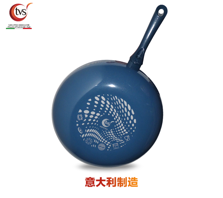 
                                        TVS意大利进口炒锅不粘锅 少油烟烹饪锅具【送专用锅铲和锅盖】 菲丽斯流水 32cm                
