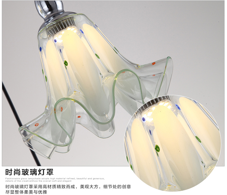 餐厅灯吊灯三头时尚 led水晶餐吊灯四头饭厅灯饰现代简约灯具新品特价 三头 暧光灯泡