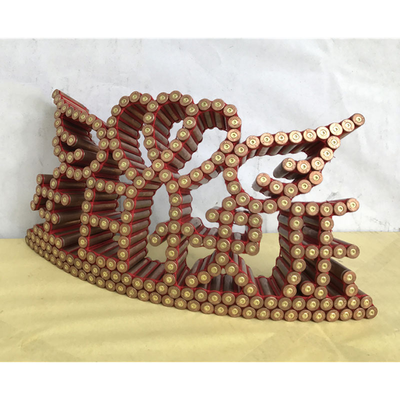 子弹壳工艺品生日快乐情人节礼物双翼95/03式弹壳纯手工线编成品可