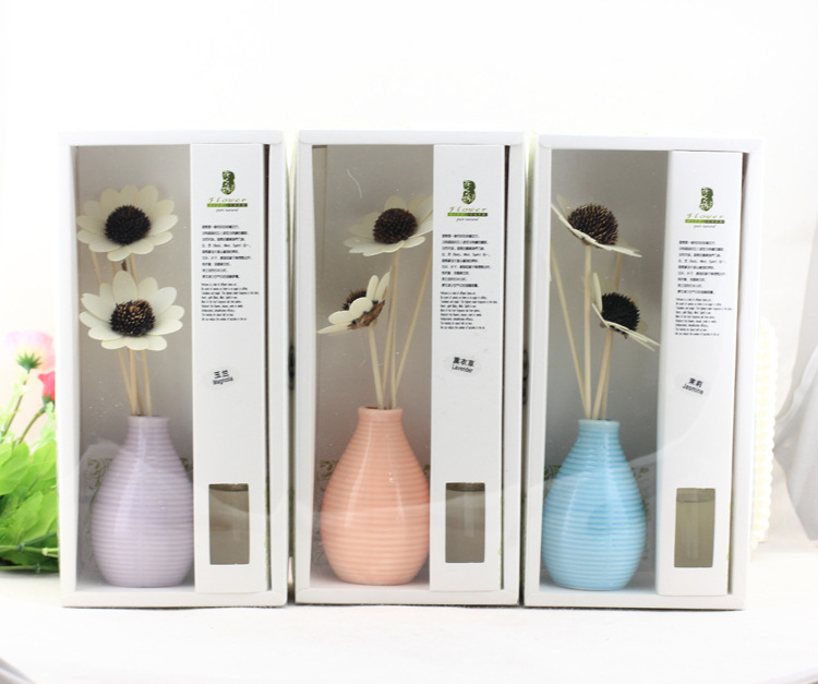 巨头无火香薰干花精油室内清香创意家居陶瓷工艺品摆饰一盒