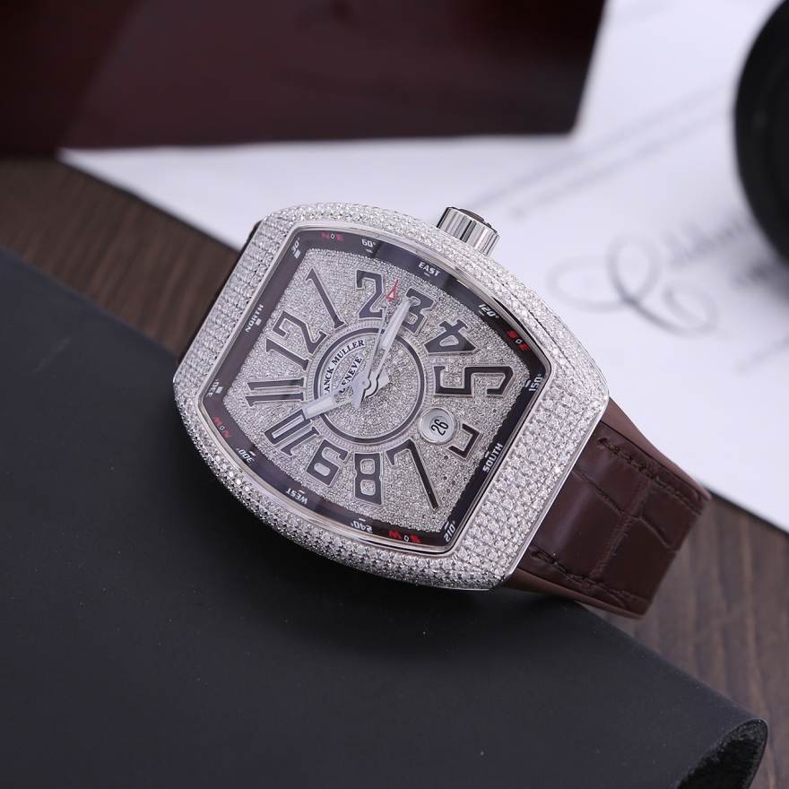 法兰克穆勒男表vanguard系列v45scdt自动机械精钢后镶钻_ 3折现价7080