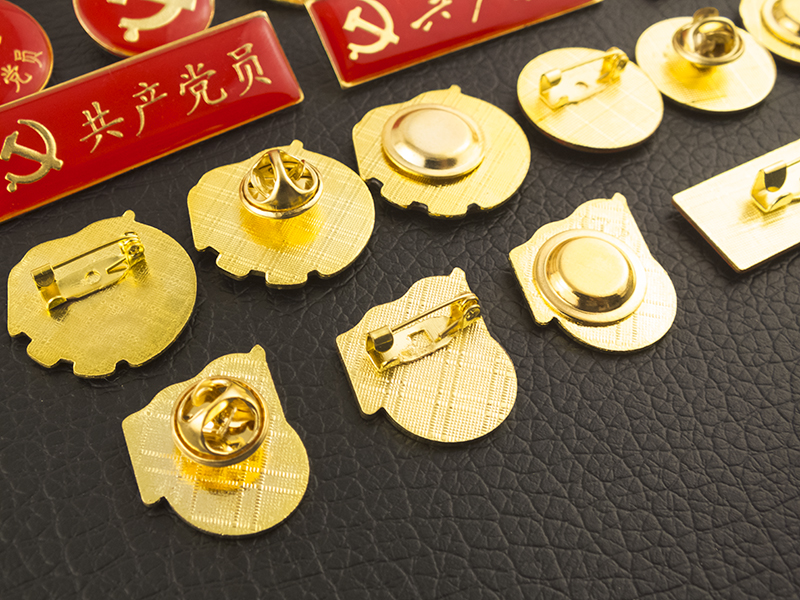 易利丰elifo普通款党徽胸章蓝领党徽新款磁扣款别针扣强磁厚度1mm旗型