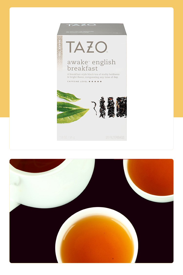 星巴克泰舒 tazo 办公室喝茶下午茶袋泡茶三角茶包锡兰进口 英式早餐