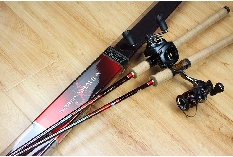 shimano禧玛诺world shaula沙湖拉路亚竿彩虹版2节枪柄直柄钓鱼竿泛用