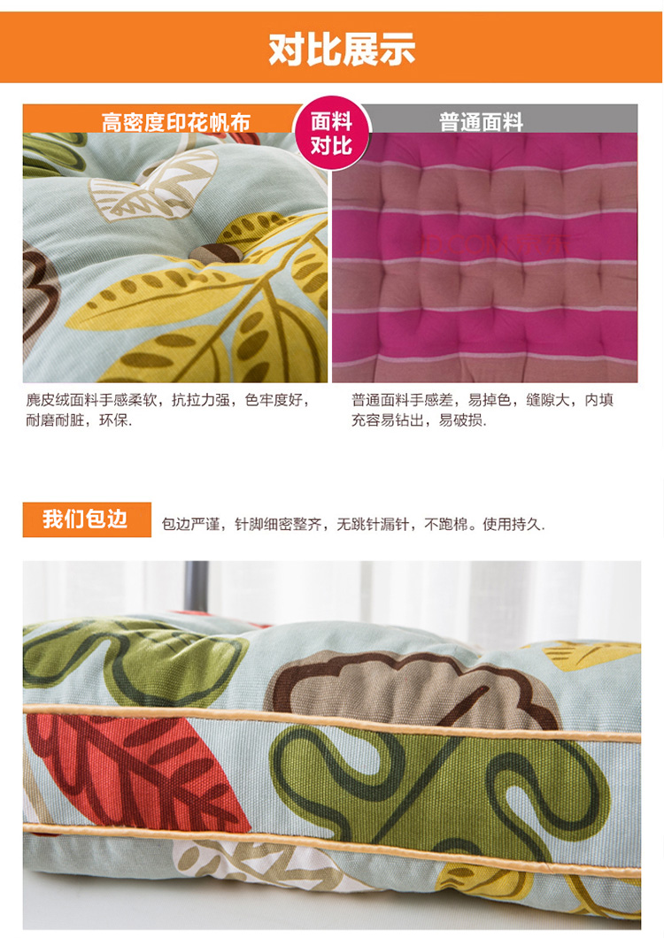 
                                        诗凯瑞 家居棉麻加厚坐垫 办公坐垫 腰靠枕椅子垫学生软坐垫 帆布透气 暗香-红 40cm*40cm                