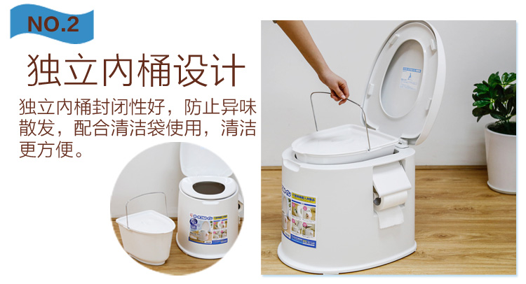 
                                        爱丽思IRIS移动成人车载马桶坐便器老人座便椅便携孕妇座便器防滑加厚便携马桶TP-420V 白色                