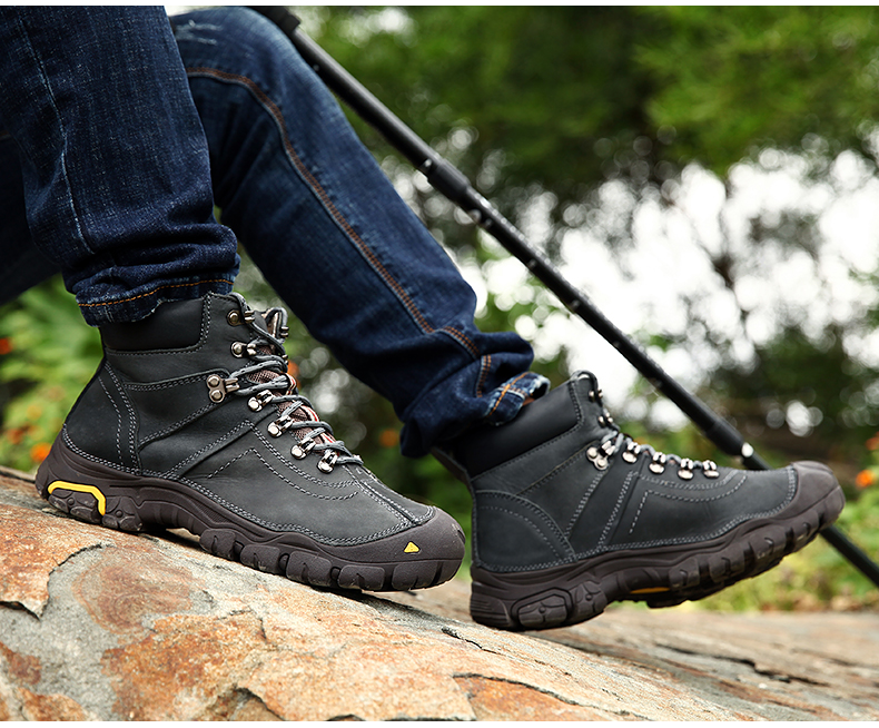 royal palm polo美国皇家保罗男鞋头层牛皮户外登山鞋防水休闲高帮