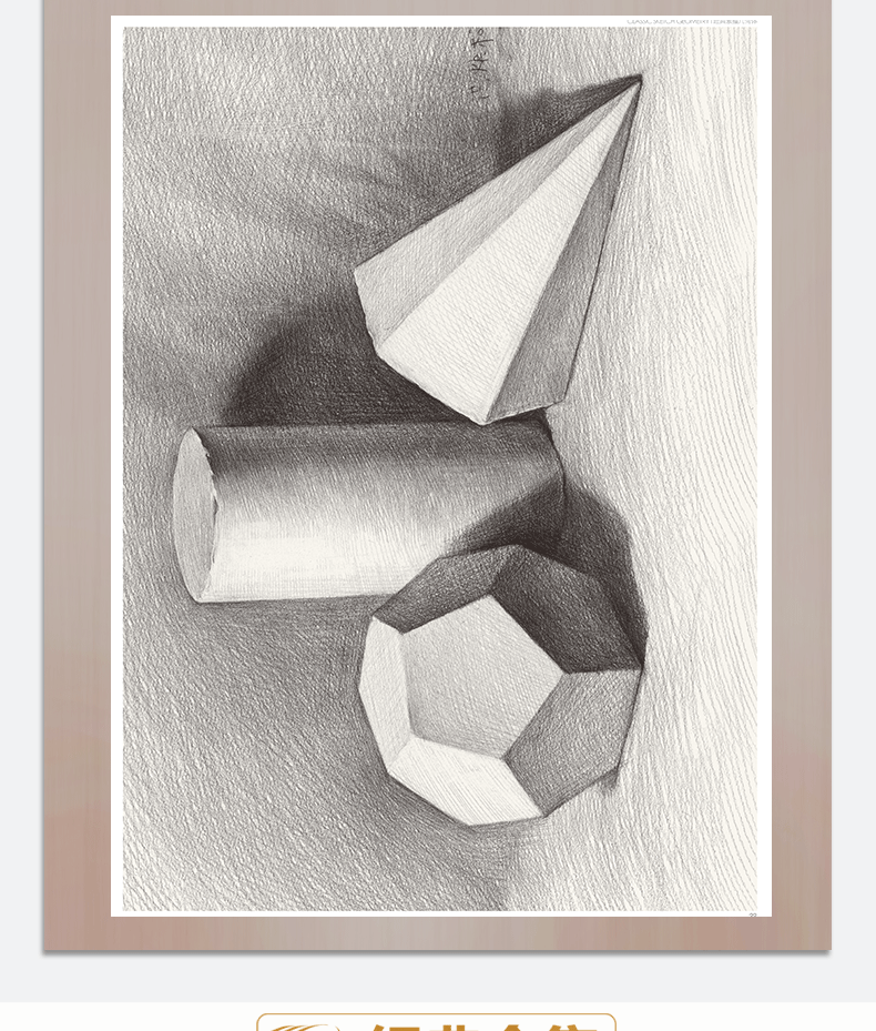 《素描几何体》零基础入门教程书石膏静物铅笔素描技法结构艺术美术