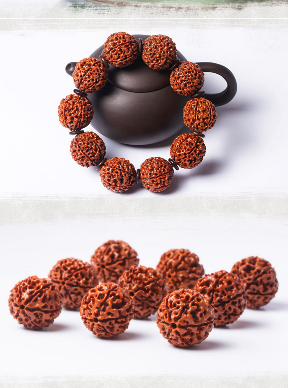 红皮大金刚菩提子手串佛珠散珠高密红肉六瓣七瓣八瓣 精选高密红肉