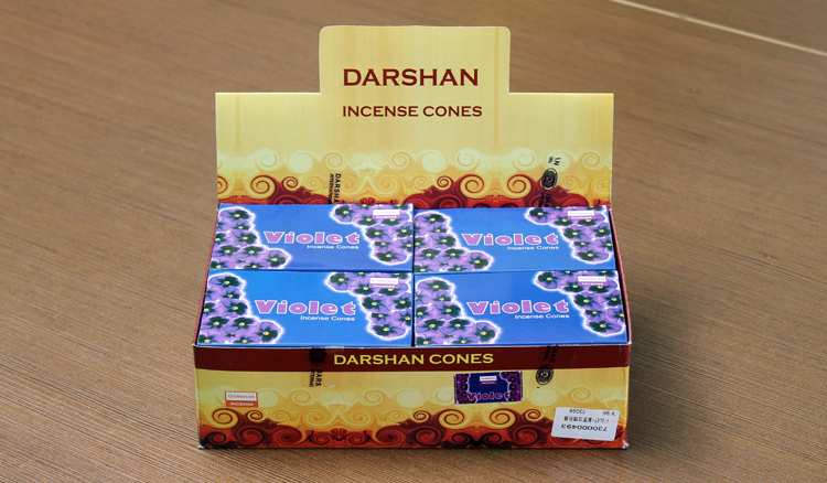 DARSHAN达仙印度香 紫罗兰塔香锥香 手工香薰香 大盒 493