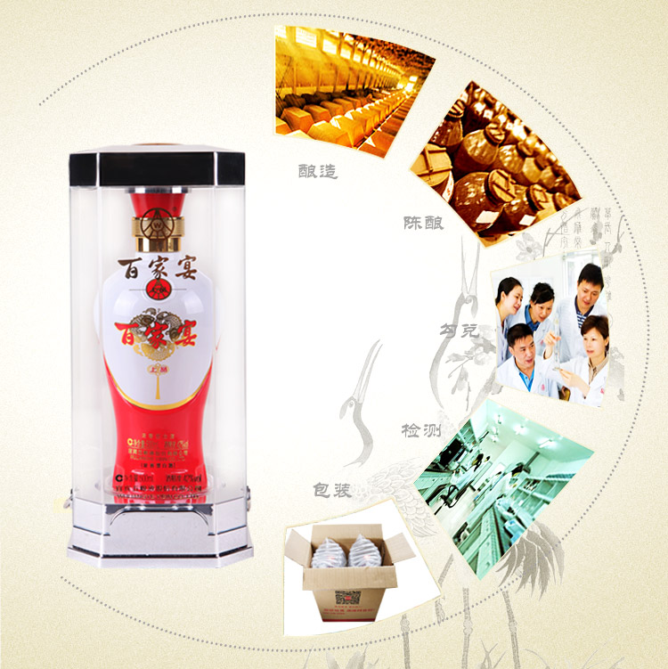 五粮液百家宴上品水晶瓶浓香型白酒42度500ml