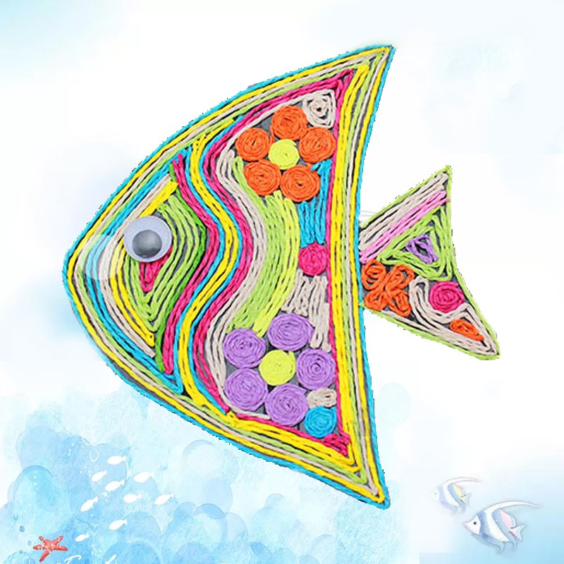 坤祥鼎盛 彩色细纸绳粘贴画儿童diy手工制作创意材料幼儿园纸藤绳子