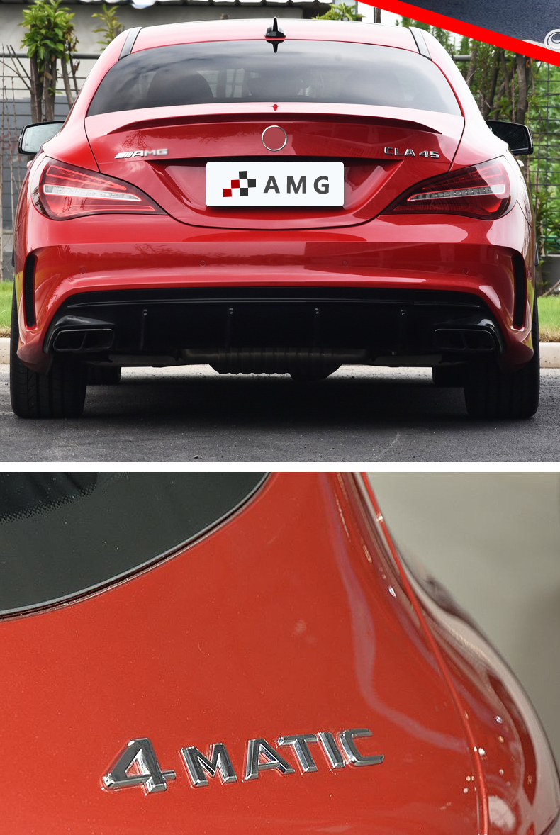 佑臂19款20年奔驰e300l四驱4matic标c级运动尾标amg车尾cla车贴装饰标