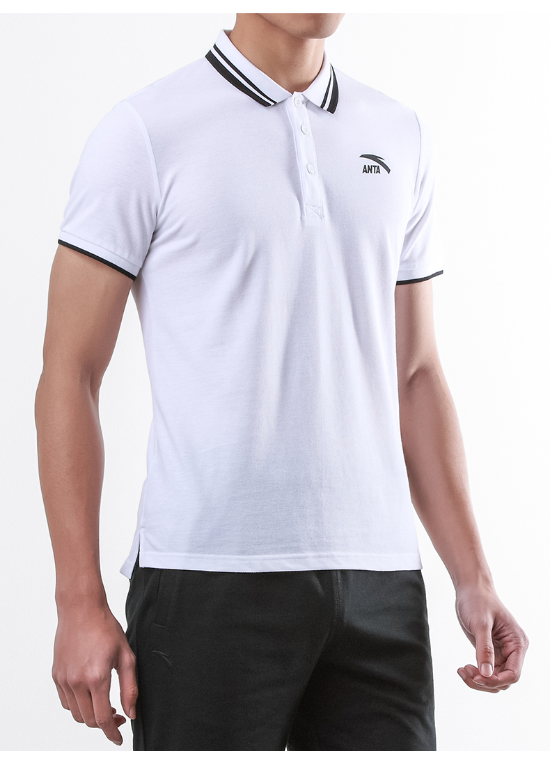 安踏男装 2018夏季新品休闲生活polo衫 简约时尚吸湿运动t恤95828147