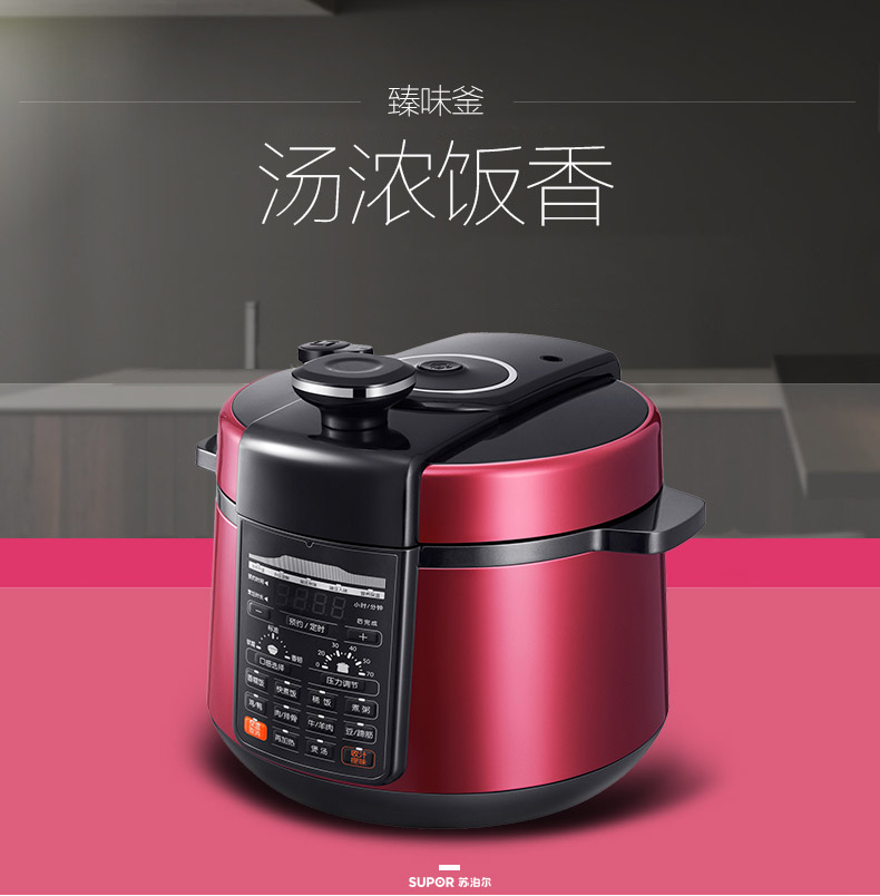 苏泊尔（SUPOR）CYSB50YC520Q-100电压力锅球釜双胆智能压力锅 CYSB5