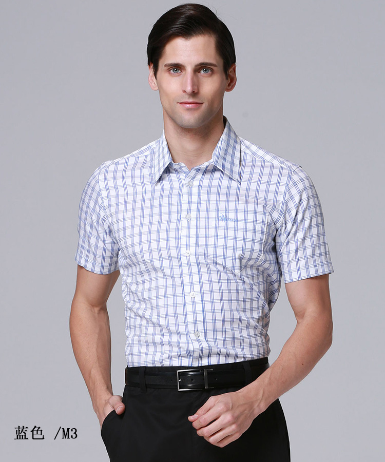 sbprc圣大保罗男装格子短袖衬衫ps12wh122m317088b41