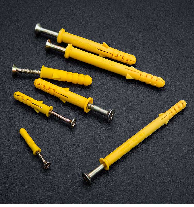法耐(fana)加长塑料膨胀管 小黄鱼 塑料胀栓 涨塞 膨胀螺丝 6mm 8mm