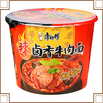 康师傅 辣卤香牛肉面 110g/桶