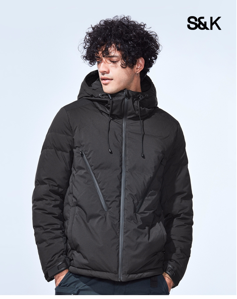 baleno/班尼路连帽羽绒服男 青少年冬季加厚短款外套男韩版潮流 d9d