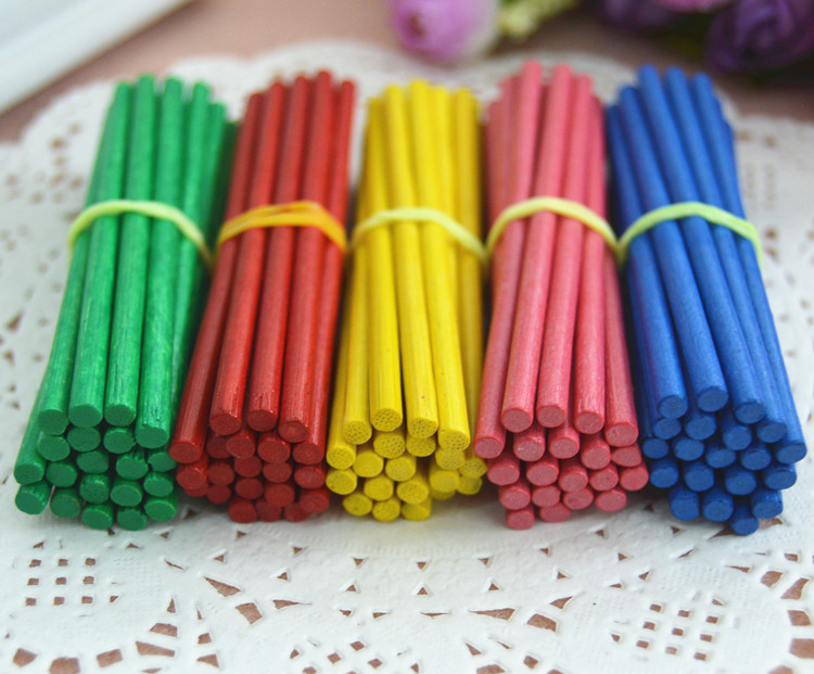 棒数学棒木制木头幼儿童教学小棒算数教具开学 15cm彩色(2袋100根装)