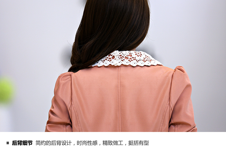 翠美 2015秋季韩版新款中长外套修身女士风衣显瘦型流行时尚通勤气质上衣潮 豆绿 M