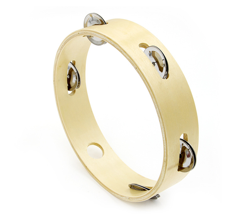 铃鼓圈奥尔夫乐器木制铃圈6寸8寸铃鼓幼儿园音乐教具儿童表演道具4寸